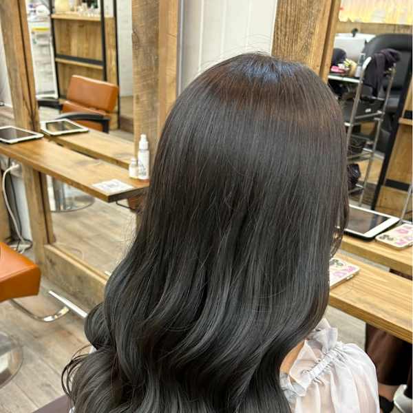 髪質改善トリートメント艶髪秋カラーオリーブベージュ