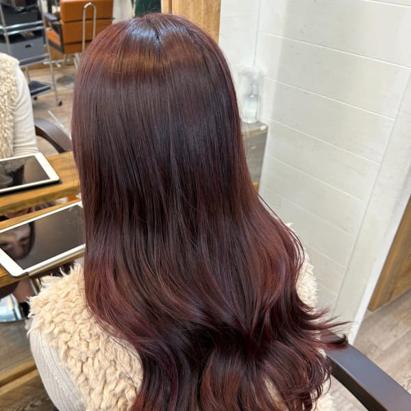 大人可愛いモテカラー*艶髪カラーレッドブラウン