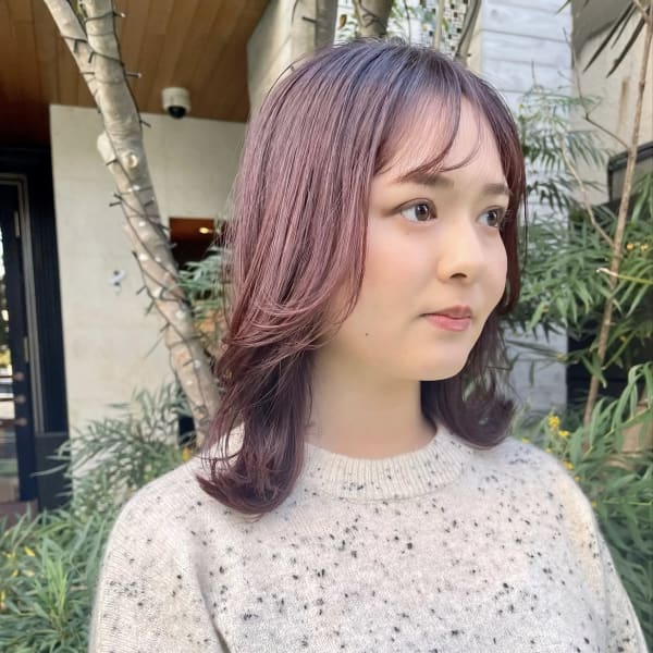 【福岡天神赤坂】20代30代/前髪あり/ピンクカラー/ひし形