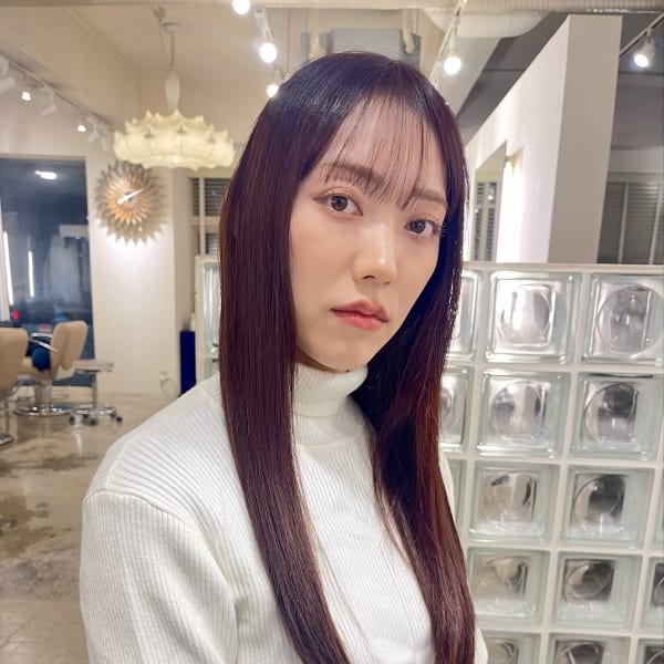 【天神赤坂】20代30代/顔まわりレイヤー/ピンクブラウン