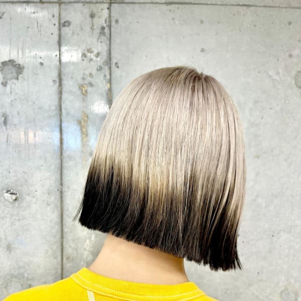 裾カラー/ルーツカラー/ベージュ/ミルクティー/