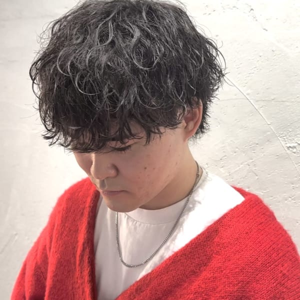 【曽我尾真生】波巻きパーマ/メンズパーマ/ウルフ |gao produced by revo