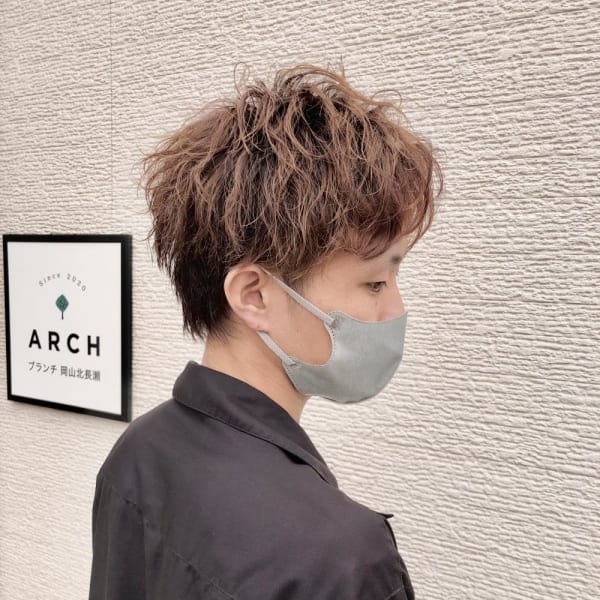 【ARCH 竹田】ザックリショート　ツイストスパイラルパーマ