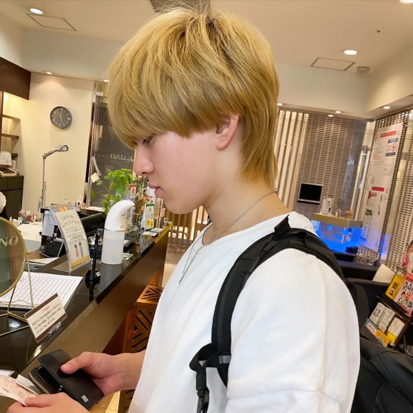 ウルフカット メンズヘアスタイル 三宮美容室 韓国風