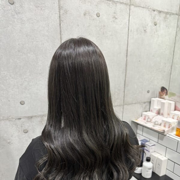 巻くこともできる柔らかストレート