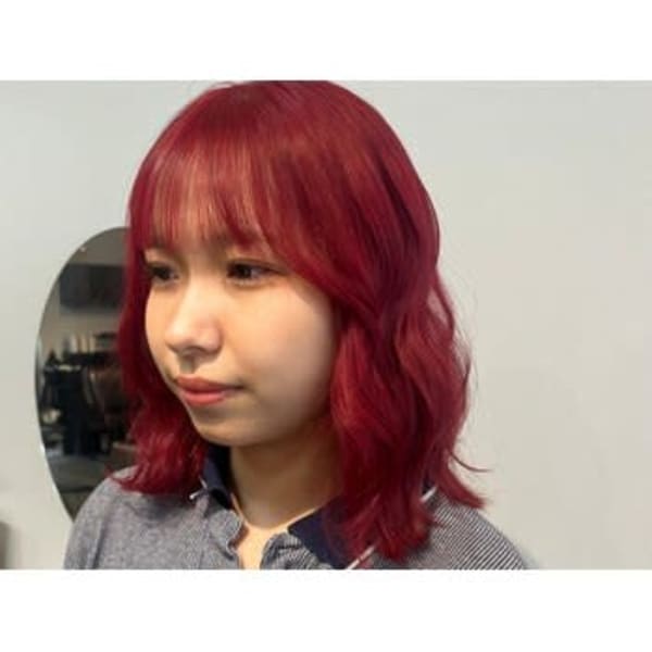 ハイライト/マッシュパーマ/ウルフ/アッシュブラック/ボブ|LUCK Hair Space【ラックヘアスペース】