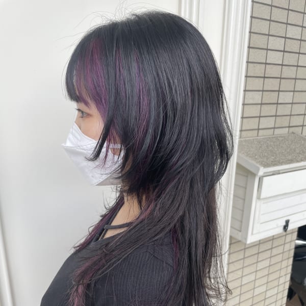 ロングウルフカットバイオレット