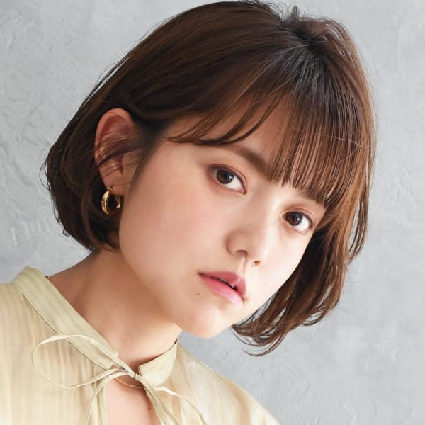 ひし形シルエットの小顔ボブ