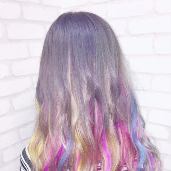 アッシュグレー×デザインシールエクステ80枚