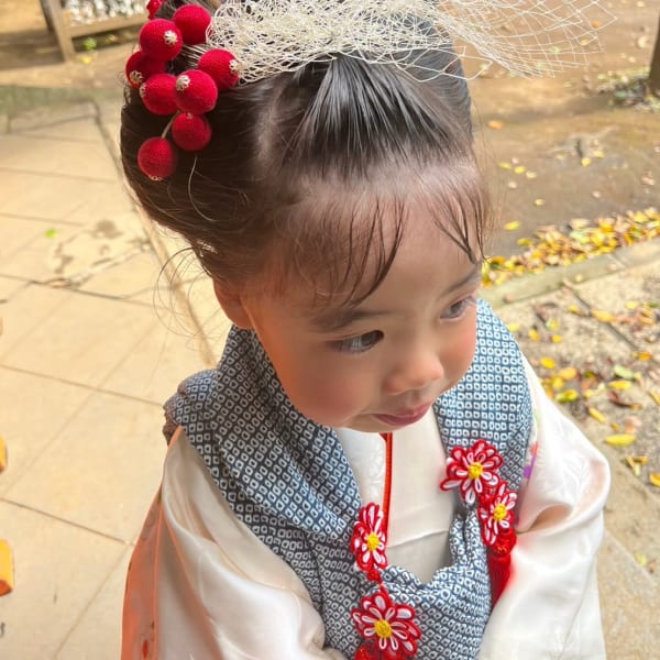 七五三 3歳 日本髪