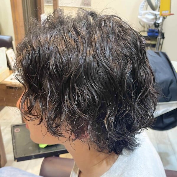 色気ミディアムスパイラルパーマ・仙台・仙南・太白区・長町