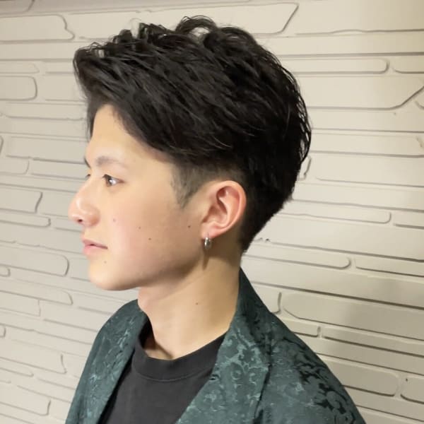 かき上げリバースショート・仙台・長町・仙南・メンズカット|「#NAVY」仙台長町店