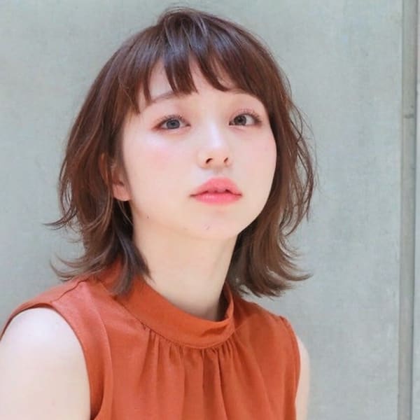 【銀座 有楽町】くびレイヤー前髪パーマグレーベージュ|Shell Bear 銀座四丁目 髪質改善・トリートメント・ヘッドスパ 【シェルベアー】