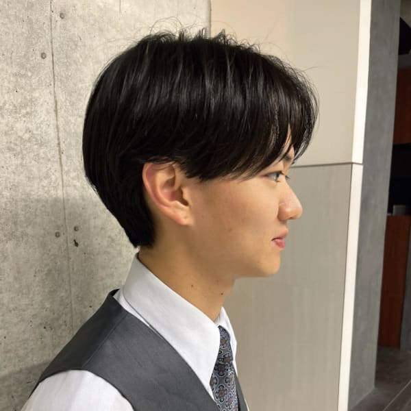 メンズナチュラルセンターパート