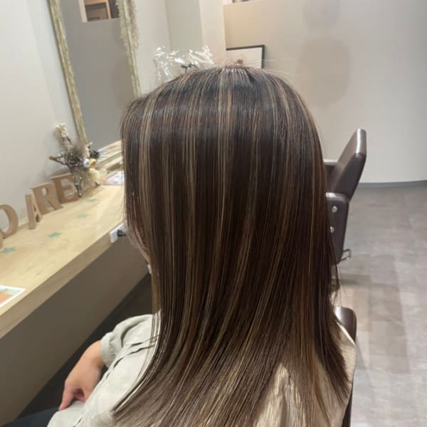 【竹嶋style】コントラストハイライト×髪質改善TR|soare