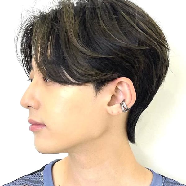 メンズセンターパート　カルマパーマ