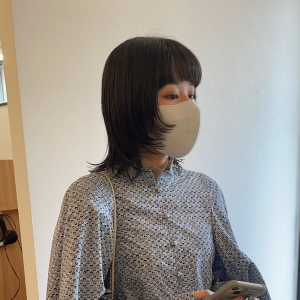 顔まわりカット　ボブ