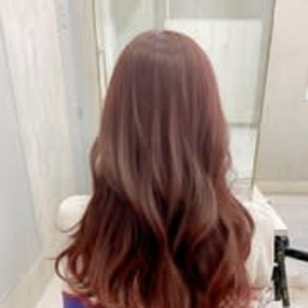 ツヤ髪グラデーションピンクカラー