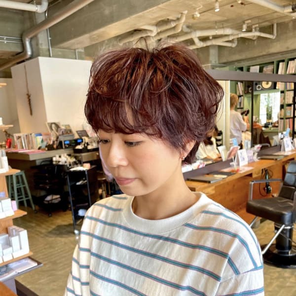 【ゆるふわ◎】マッシュショート×パーマ