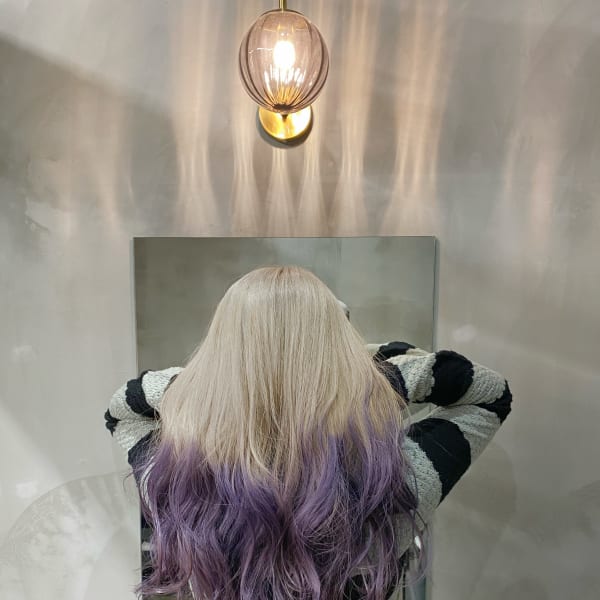 ホワイトラベンダーグラデーション