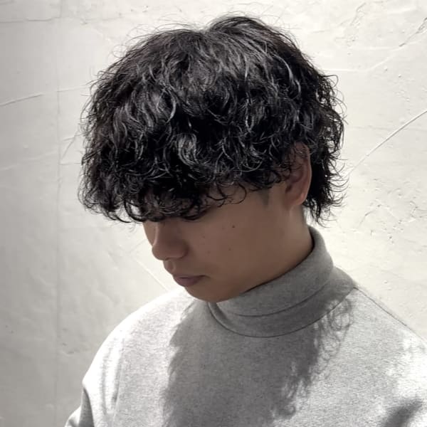 【曽我尾真生】波巻きスパイラル/メンズパーマ/マッシュウルフ