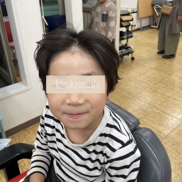 センターパート・デザインパーマ