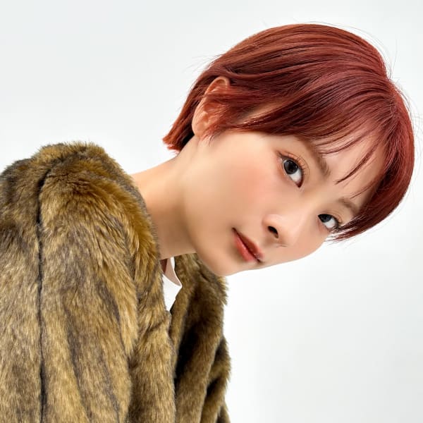 【La fith】丸みショート×レッドブラウン