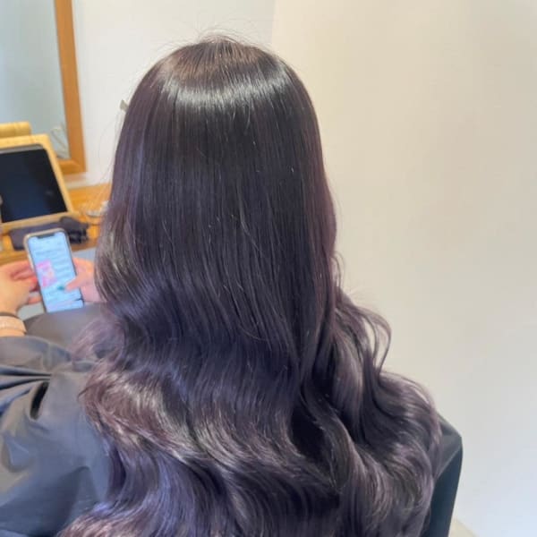 ラベンダーピンク/ロング/30代40代/姪浜