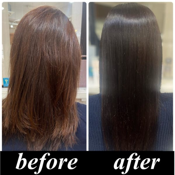 【美髪整形】異次元髪質改善☆シルク酸性ストレート×カラー