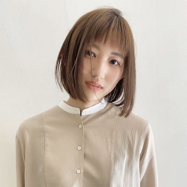 20代30代40代50代大人シースルーボブ