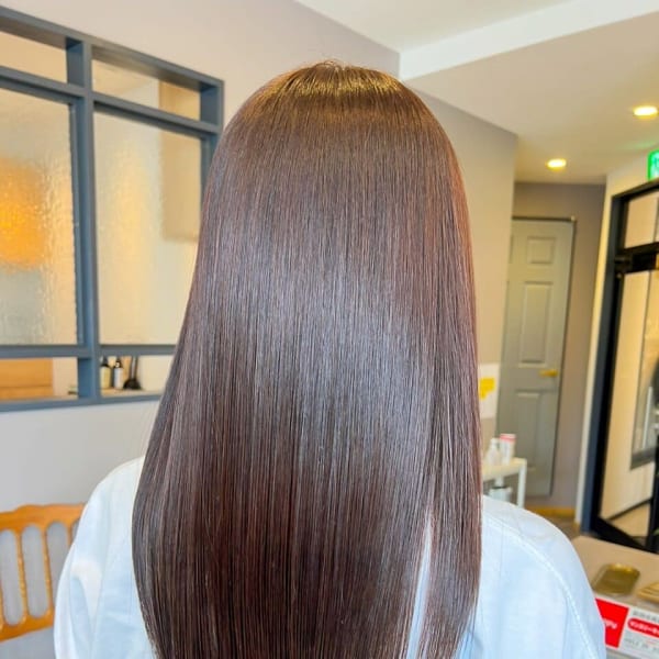 ナチュラルな透明感♪20代30代40代大人可愛い暗髪アッシュ