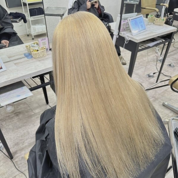 ハイブロンドベージュロング10代20代30代所沢新所沢