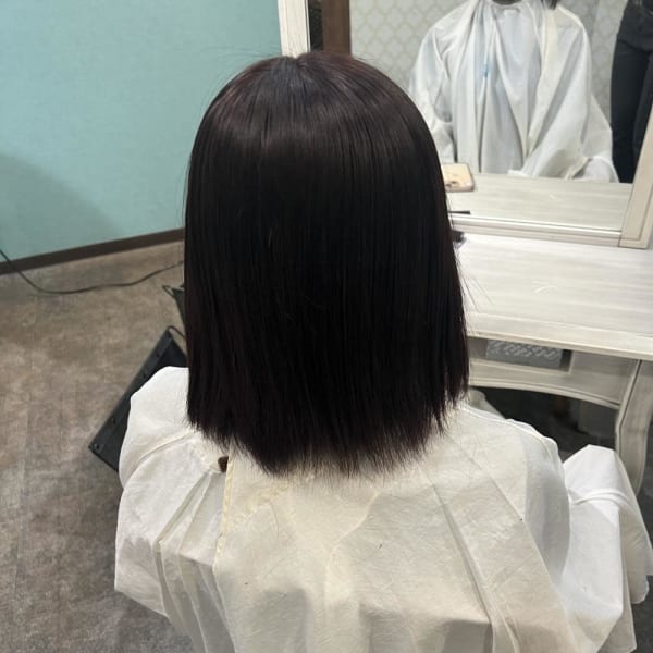 重めボブからロングに！