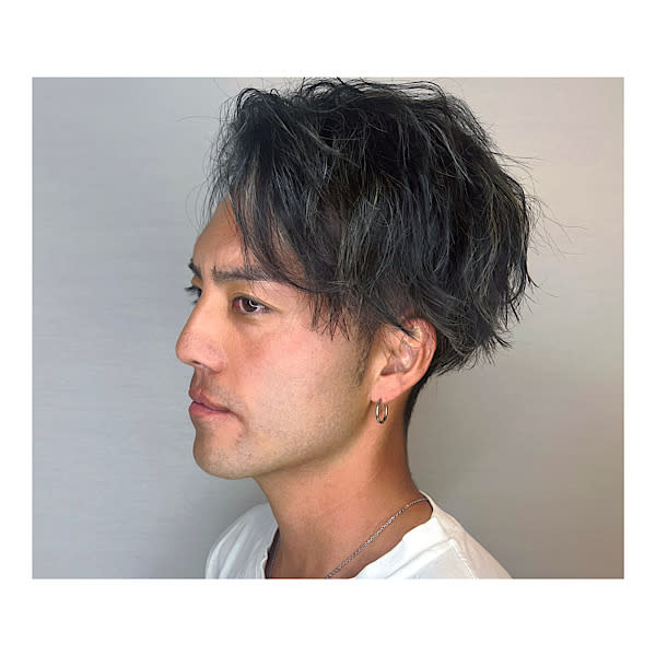 【パーマ】メンズハイライトミディアム