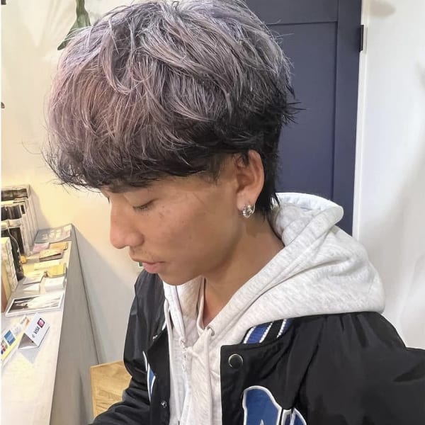 ブリーチデザインダブルカラーメンズカラーエンドカラー|ARBRE hair&make