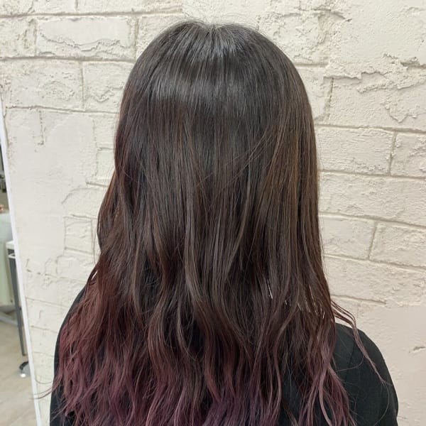 パープルラベンダーグラデーションカラーロングひばりヶ丘所沢