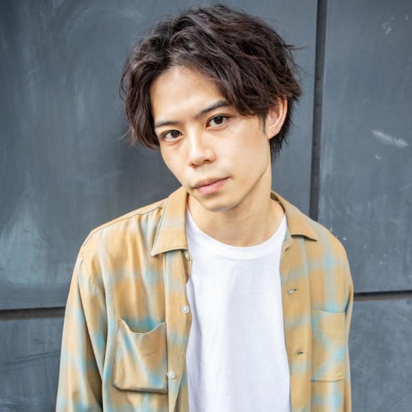 メンズ/センターパート/ツイストスパイラルパーマ