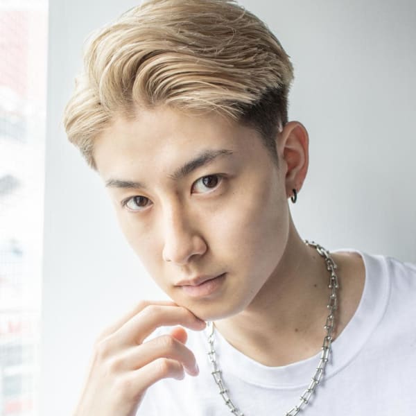 メンズ/サイドパート/ブリーチ