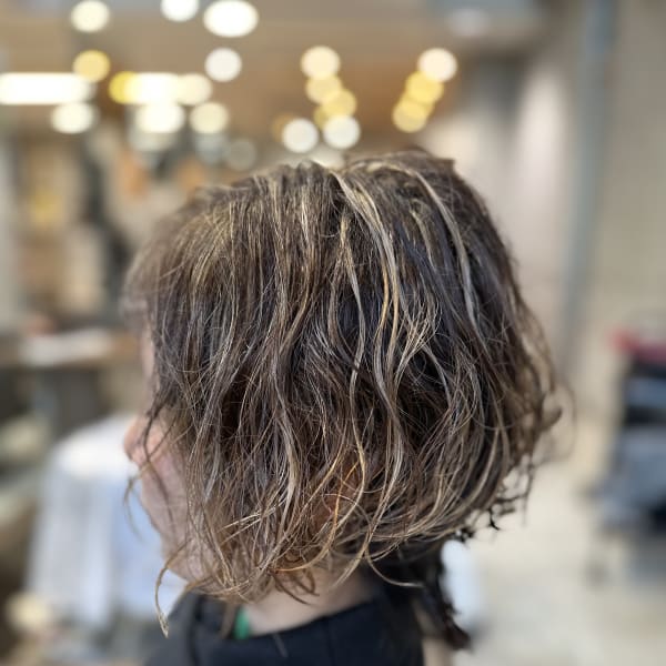 ボブ/ハイライト/パーマ