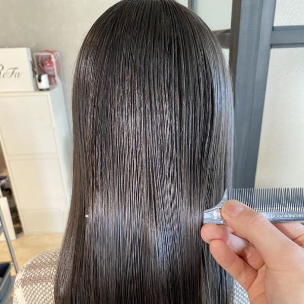 大人美髪グレージュ髪質改善トリートメント