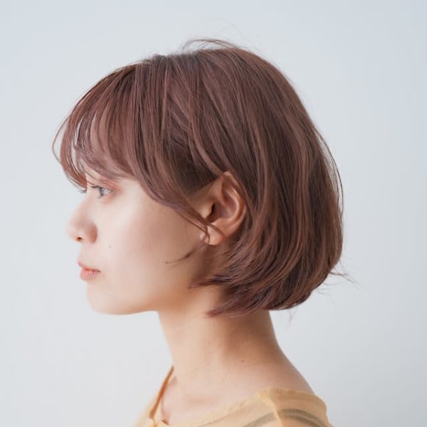 モカブラウン×ショートボブ|soin de brace calme 西中島店