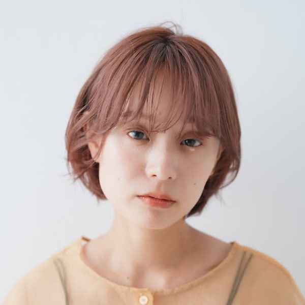モカブラウン×ショートボブ|soin de brace 高の原店