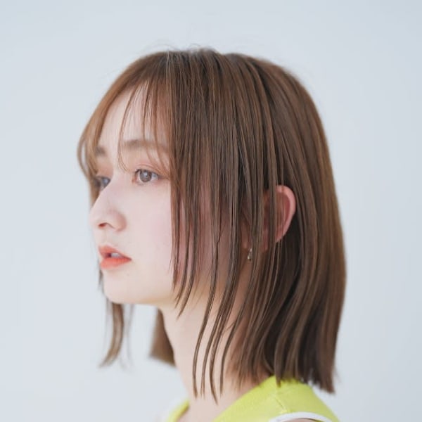 グレージュ×透明感×ボブ
