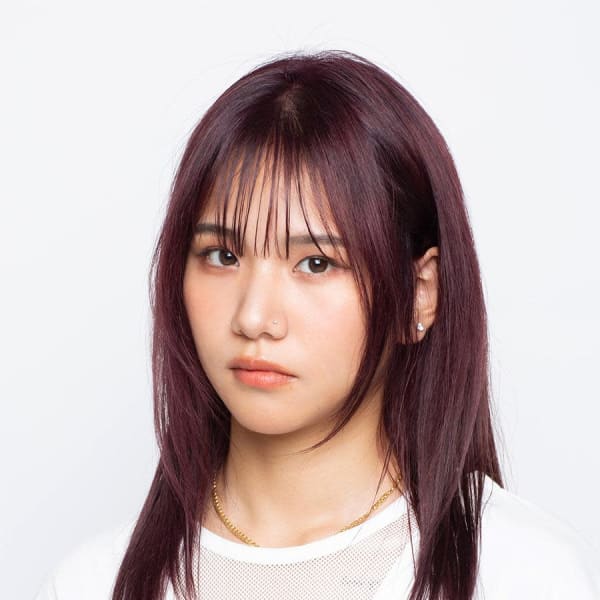 艶感ピンクパープルロング