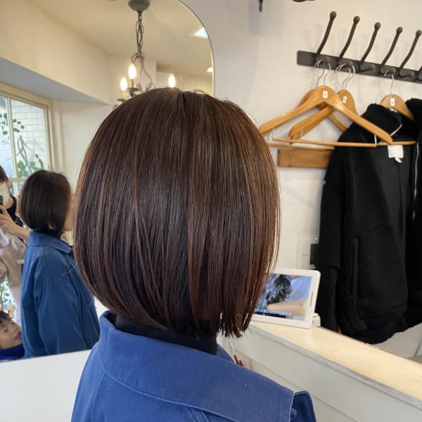 並行ライン丸みグラボブ小田急線カットが上手い美容室