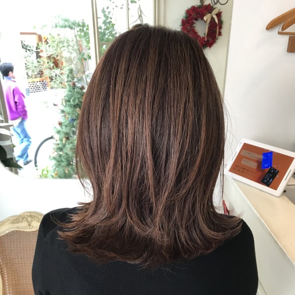 重かるくびれロブコスメストレートで乾かすだけスタイリング