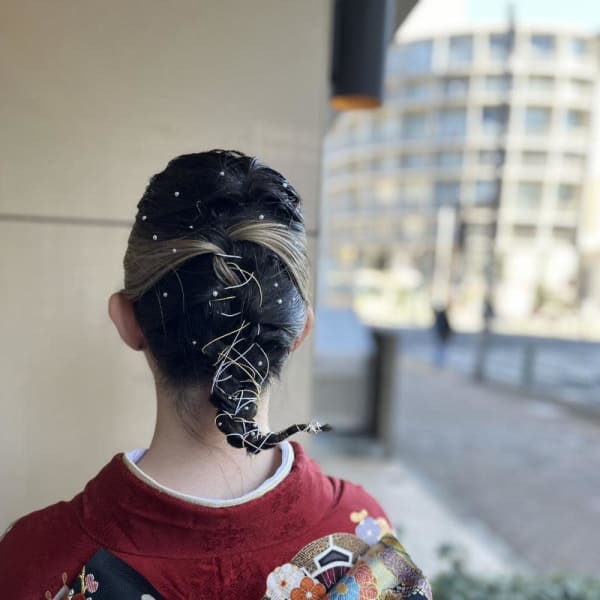 編み込みアレンジ