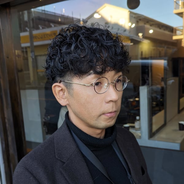 刈り上げツーブロックマッシュに似合う!プードルパーマ!