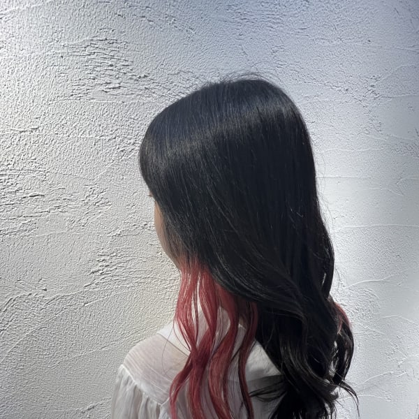 20代30代人気隠せるインナーカラー