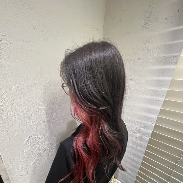 20代30代人気隠せるインナーカラー